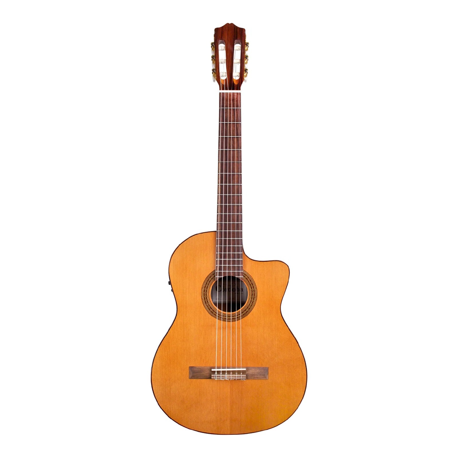 Cordoba C5-CE Solid Cedar Top Classical Guitar with Cutaway & Pickup — view 2