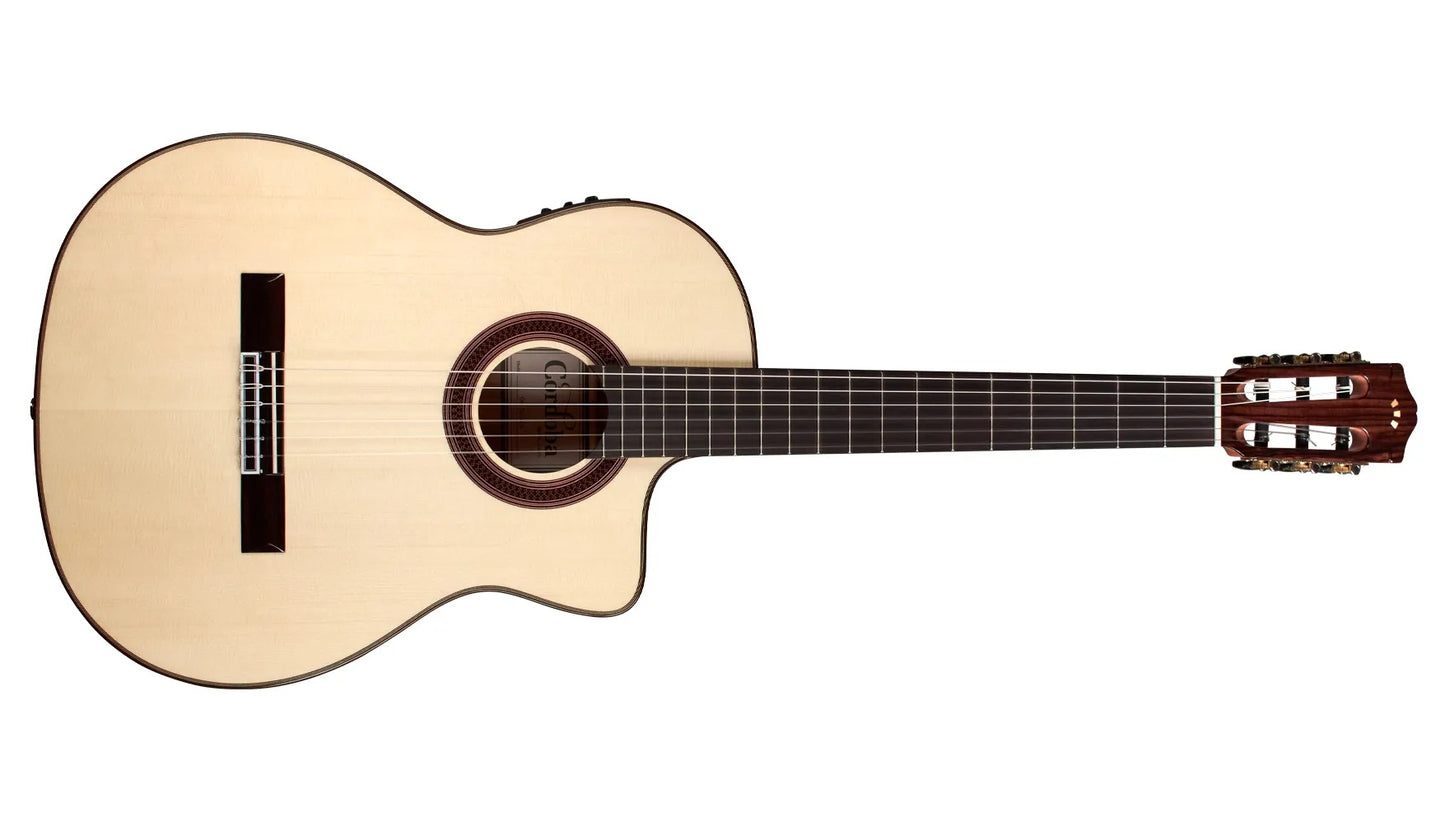 Cordoba GK Studio Solid Spruce Top Flamenco Acoustic-Electric Guitar with Cutaway and Gig Bag