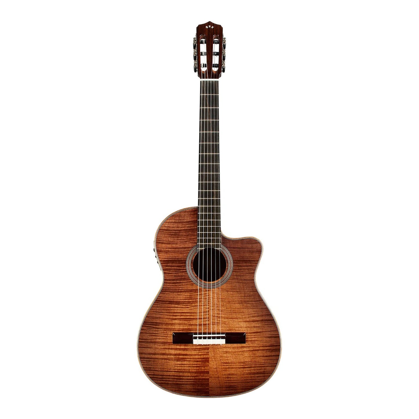 Cordoba Fusion 12 Exotic Top Crossover Nylon String Acoustic-Electric Guitar - Cinnamon Burst — view 2