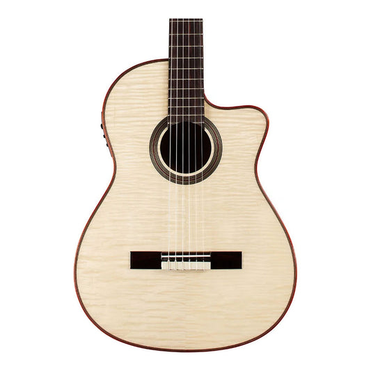 Cordoba Fusion 12 Exotic Top Crossover Nylon String Acoustic-Electric Guitar - White Sands