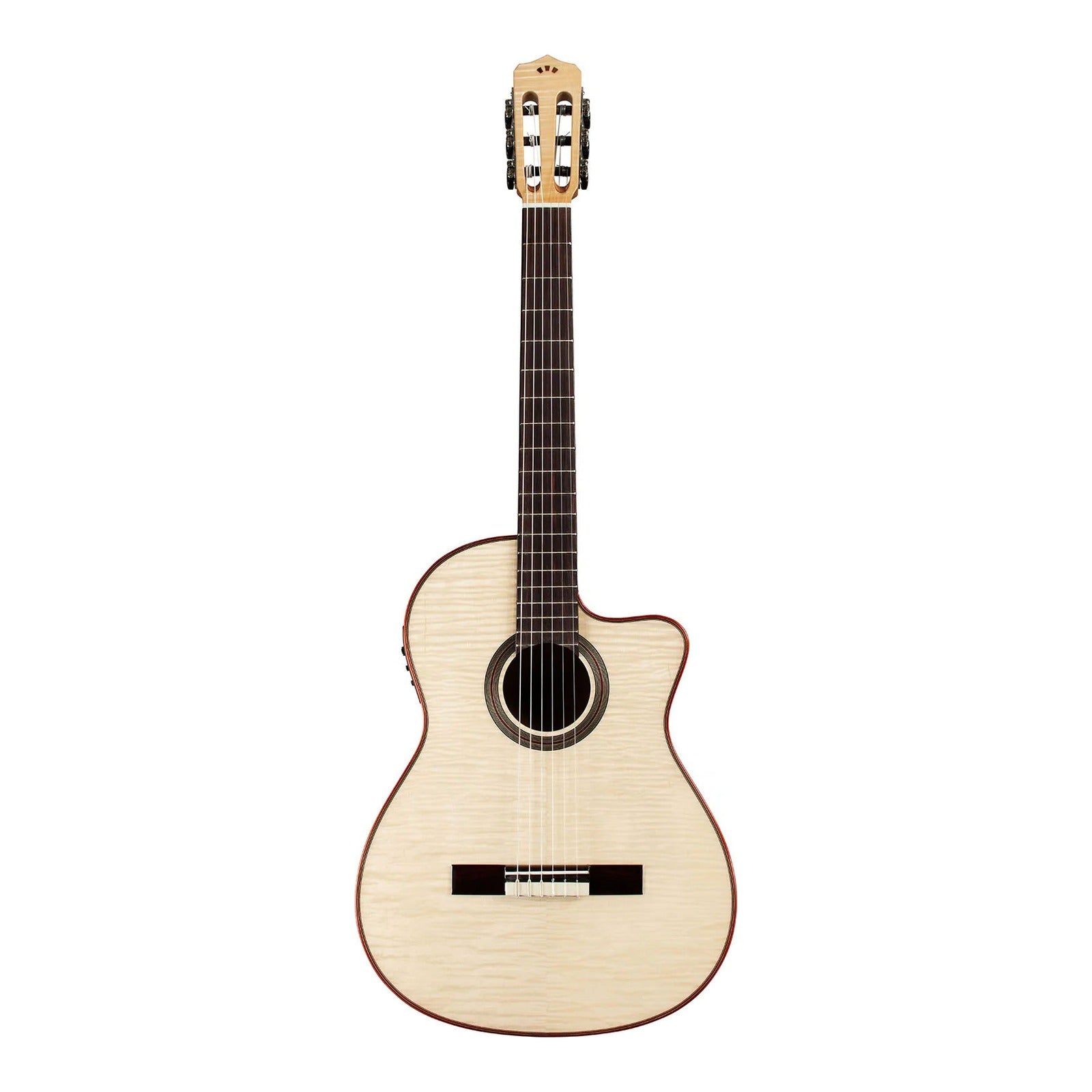 Cordoba Fusion 12 Exotic Top Crossover Nylon String Acoustic-Electric Guitar - White Sands — view 2