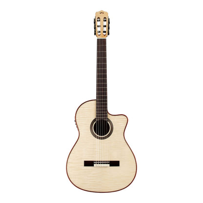 Cordoba Fusion 12 Exotic Top Crossover Nylon String Acoustic-Electric Guitar - White Sands — view 2