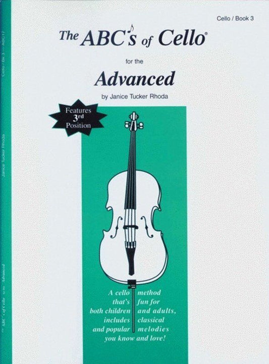 ABCs of Cello Book 3 Advanced by Janice Tucker Rhoda - Cello Instruction