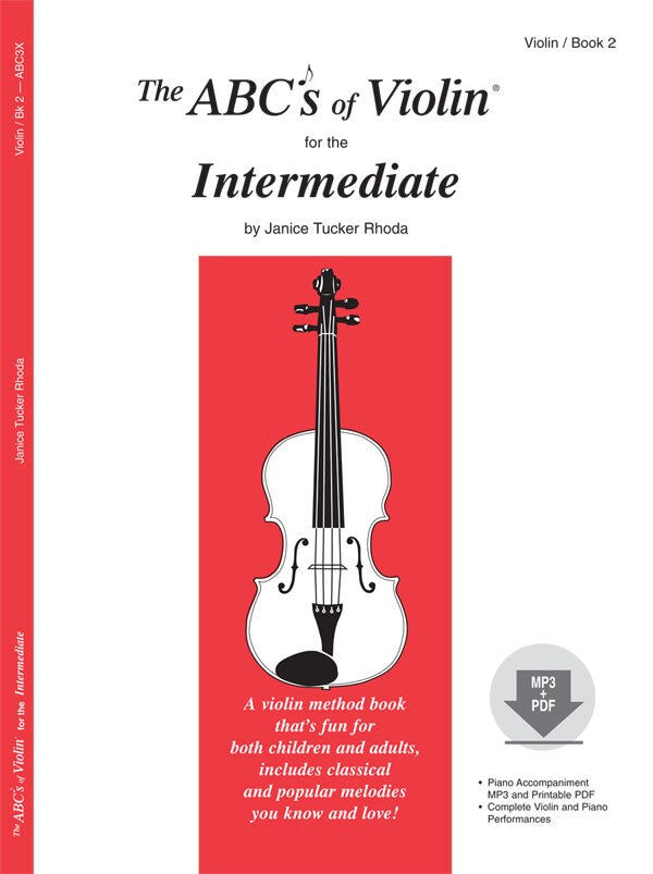 ABCs of Violin Book 2 Intermediate with CD by Janice Tucker Rhoda