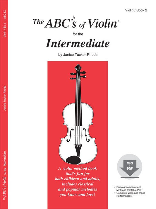 ABCs of Violin Book 2 Intermediate with CD by Janice Tucker Rhoda