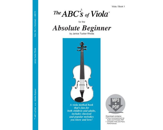 ABCs of Viola Book 1 for Absolute Beginners with CD by Janice Tucker Rhoda