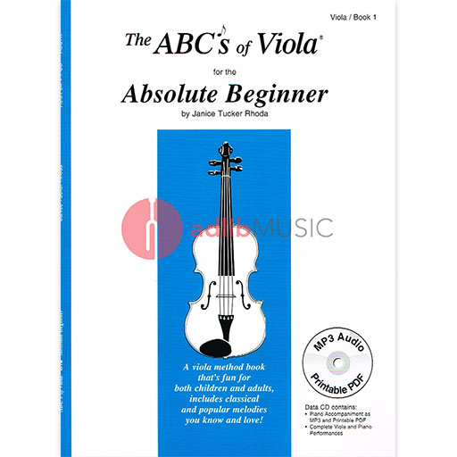 ABCs of Viola Book 1 for Beginners by Janice Tucker Rhoda - Viola Method with CD - Carl Fischer — view 2