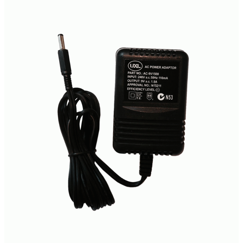 UXL 9V AC 1500mA Power Adaptor with 2.5mm ID Tip