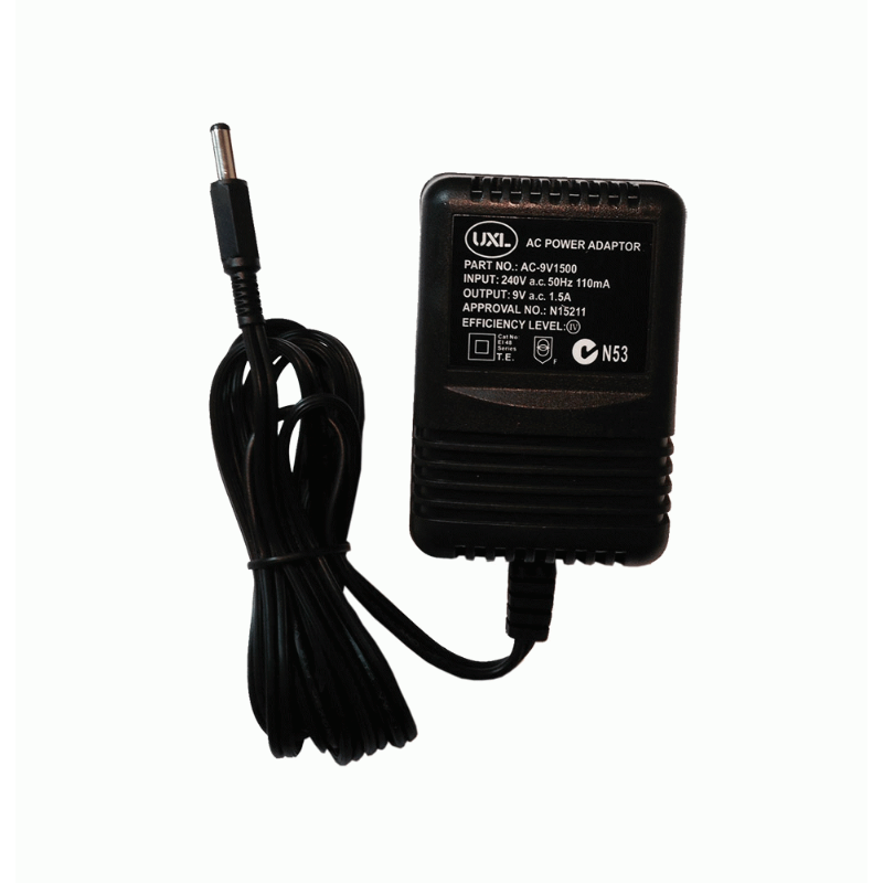 UXL 9V AC 1500mA Power Adaptor with 2.5mm ID Tip — view 2