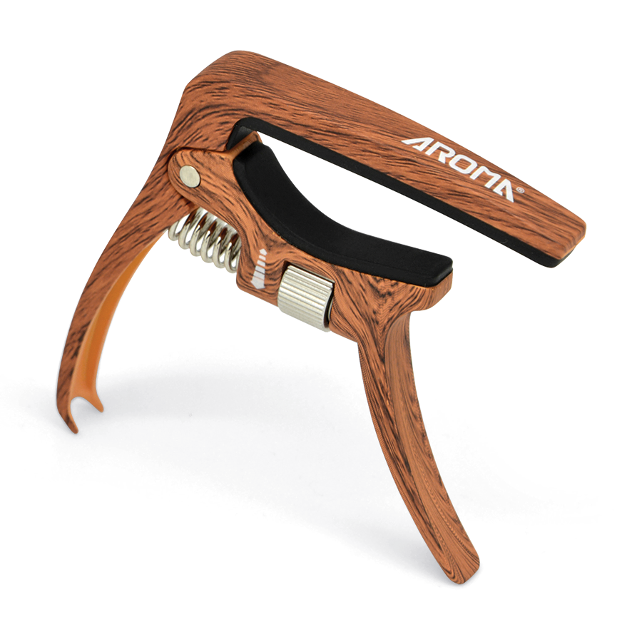 Aroma AC30 Wood Acoustic/Electric Guitar Capo with Adjustable Pressure and Silicone Cushion