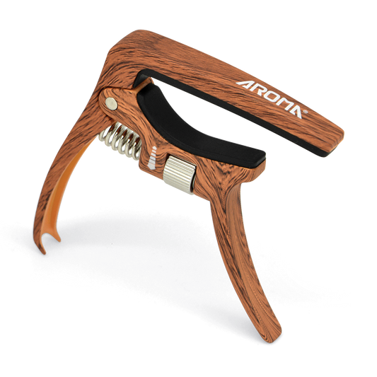 Aroma AC30 Wood Acoustic/Electric Guitar Capo with Adjustable Pressure and Silicone Cushion
