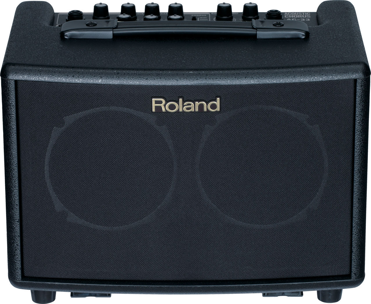 Roland AC-33 Acoustic Chorus Guitar Amp - Battery-Powered, Stereo Sound, Guitar & Mic/Line Channels, Custom Effects, Phrase Looper, Black — view 2