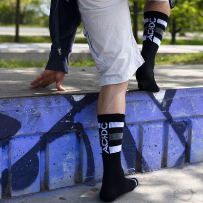 Perris Licensed AC/DC High Voltage Large Crew Socks Black (1-Pair) — view 4