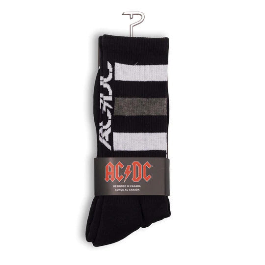 Perris Licensed AC/DC High Voltage Large Crew Socks Black (1-Pair)