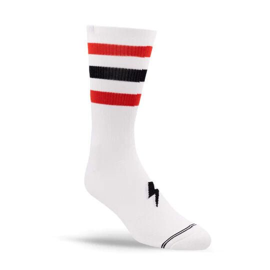 AC/DC "High Voltage" Large Crew Socks - White (1 Pair) — view 2