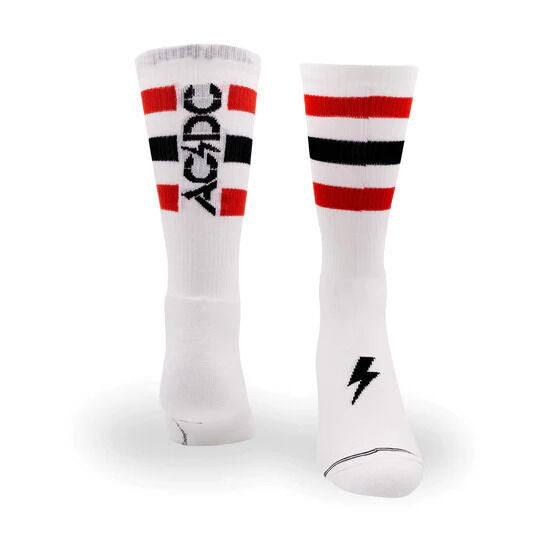 AC/DC "High Voltage" Large Crew Socks - White (1 Pair) — view 3