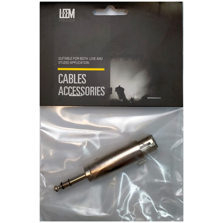 Leem Cable Adaptor XLR Female to 1/4" Straight TRS Pk-1 — view 3