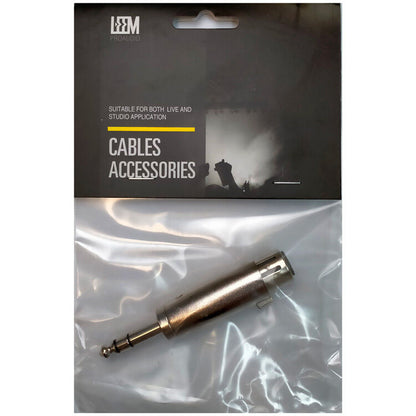 Leem Cable Adaptor XLR Female to 1/4" Straight TRS Pk-1 — view 3