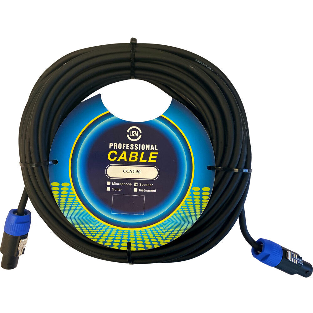 Leem 50ft Speaker Cable with Speakon Female Connectors - 12 AWG, Leem CNL-4, 2 Pole