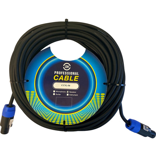 Leem 50ft Speaker Cable with Speakon Female Connectors - 12 AWG, Leem CNL-4, 2 Pole