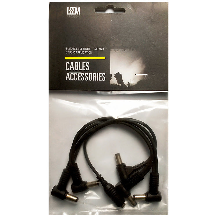Leem 5-Pedals Daisy Chain Power Cable with Right-Angled Plugs