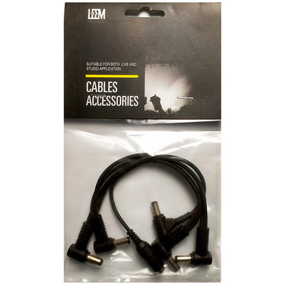 Leem 5-Pedals Daisy Chain Power Cable with Right-Angled Plugs