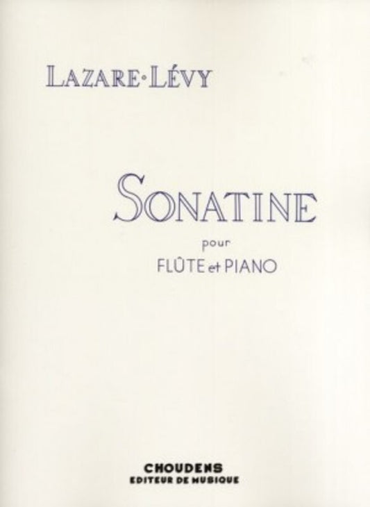 Lazare Levy - Sonatine Op 32 For Flute/Piano (Softcover Book)