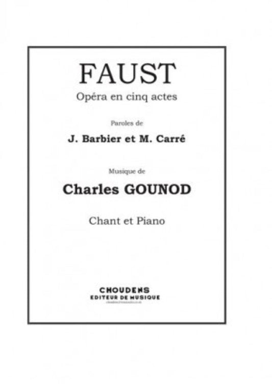 Gounod - Faust Vocal Score French