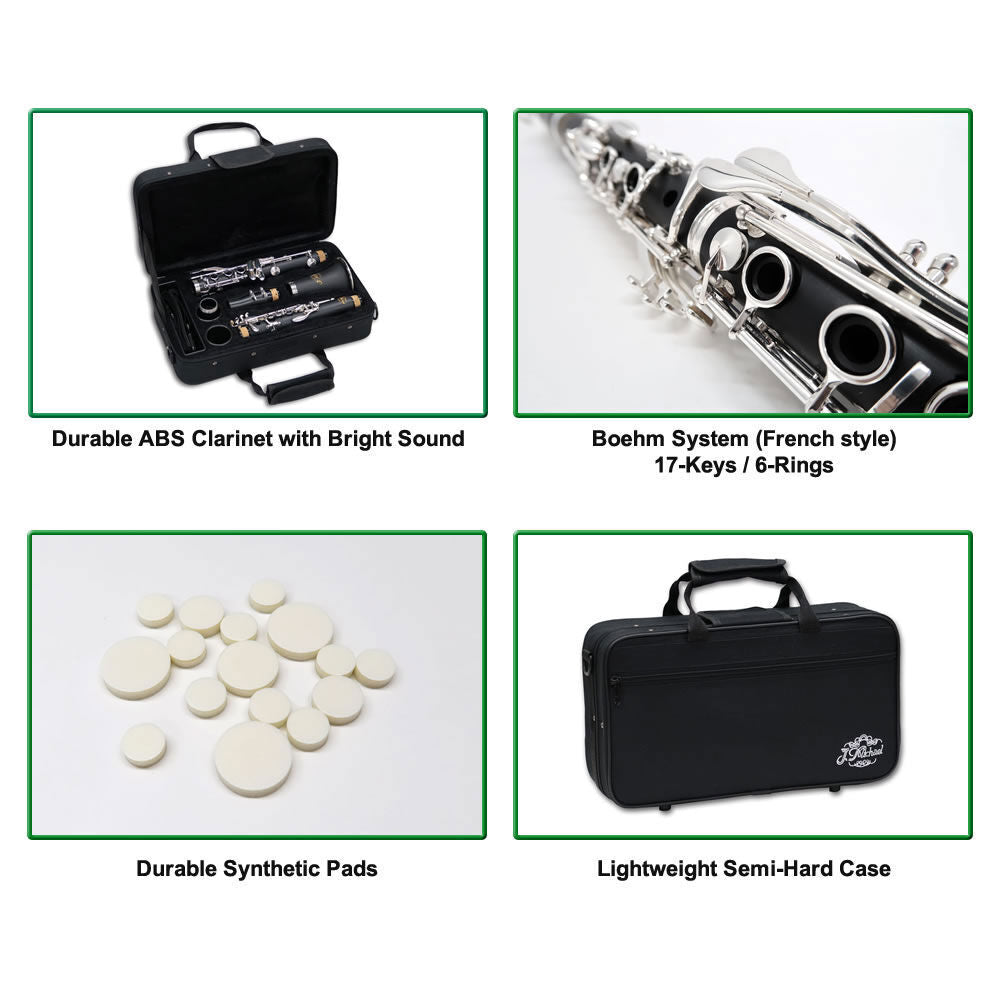 J.Michael CL360 Bb Clarinet with Semi-Hard Carrying Case — view 2