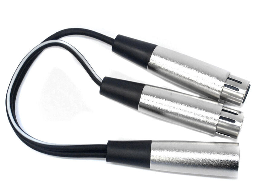 Leem 6" Y-Cable XLR Male to 2 XLR Female — view 2