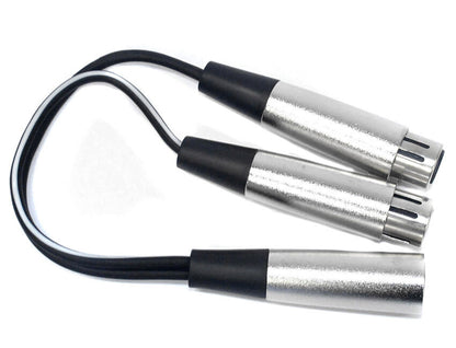 Leem 6" Y-Cable XLR Male to 2 XLR Female — view 2