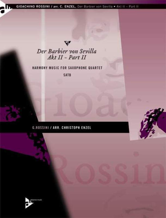 Barber Of Seville Act 2 Pt 2 SATB Sax Quartet Score/Parts