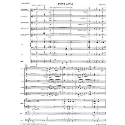 Saxology: Evan's Dance - Jazz Ensemble Sheet Music for Saxophones and Rhythm Section — view 2