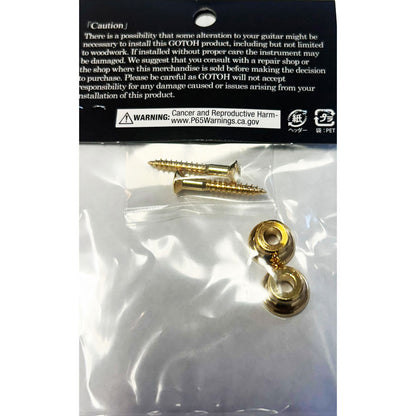 Gotoh EP-B1 Gold Finish Strap Buttons with Screws (Pack of 2) — view 3