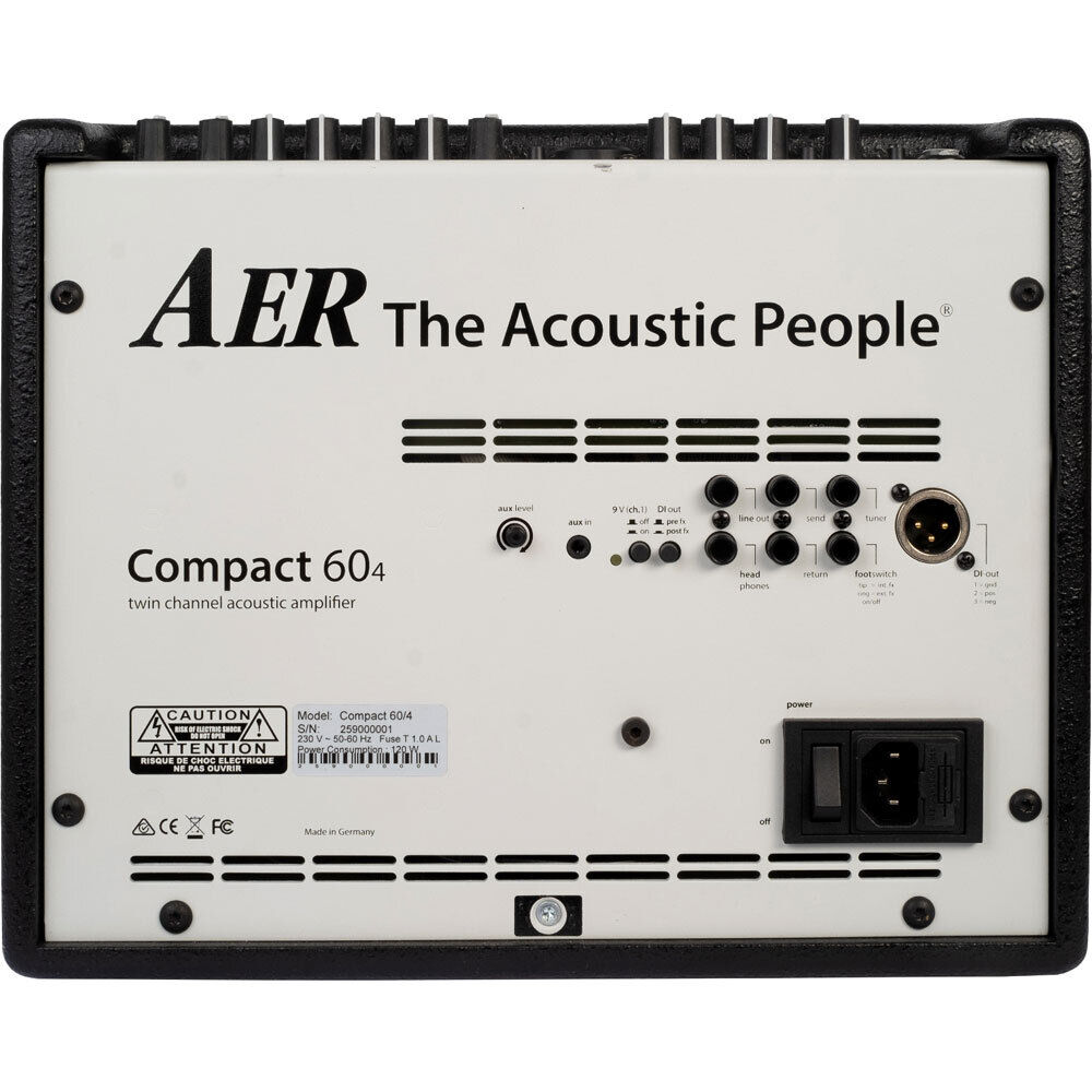AER Compact 60/4 Slope Acoustic Instrument Amplifier 60W with Monitor Plus Design and Onboard Effects — view 3