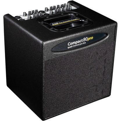 AER Compact 80 Pro Acoustic Instrument Amplifier 80 Watt with 4 Channels, DI Outs, Effects, and Padded Gigbag