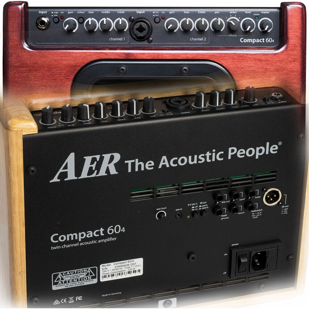 AER Compact 60/4 Acoustic Instrument Amplifier Natural Oak Finish 60 Watt — view 2