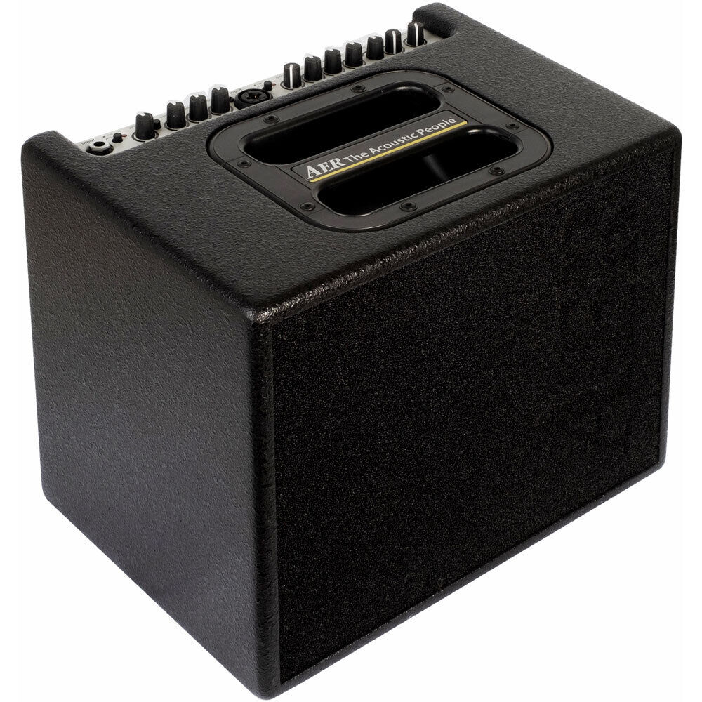 AER Compact 60/4 Acoustic Instrument Amplifier - 60 Watts, Dual Channels, 8" Speaker, Effects, Phantom Power, Lightweight, Padded Gigbag Included