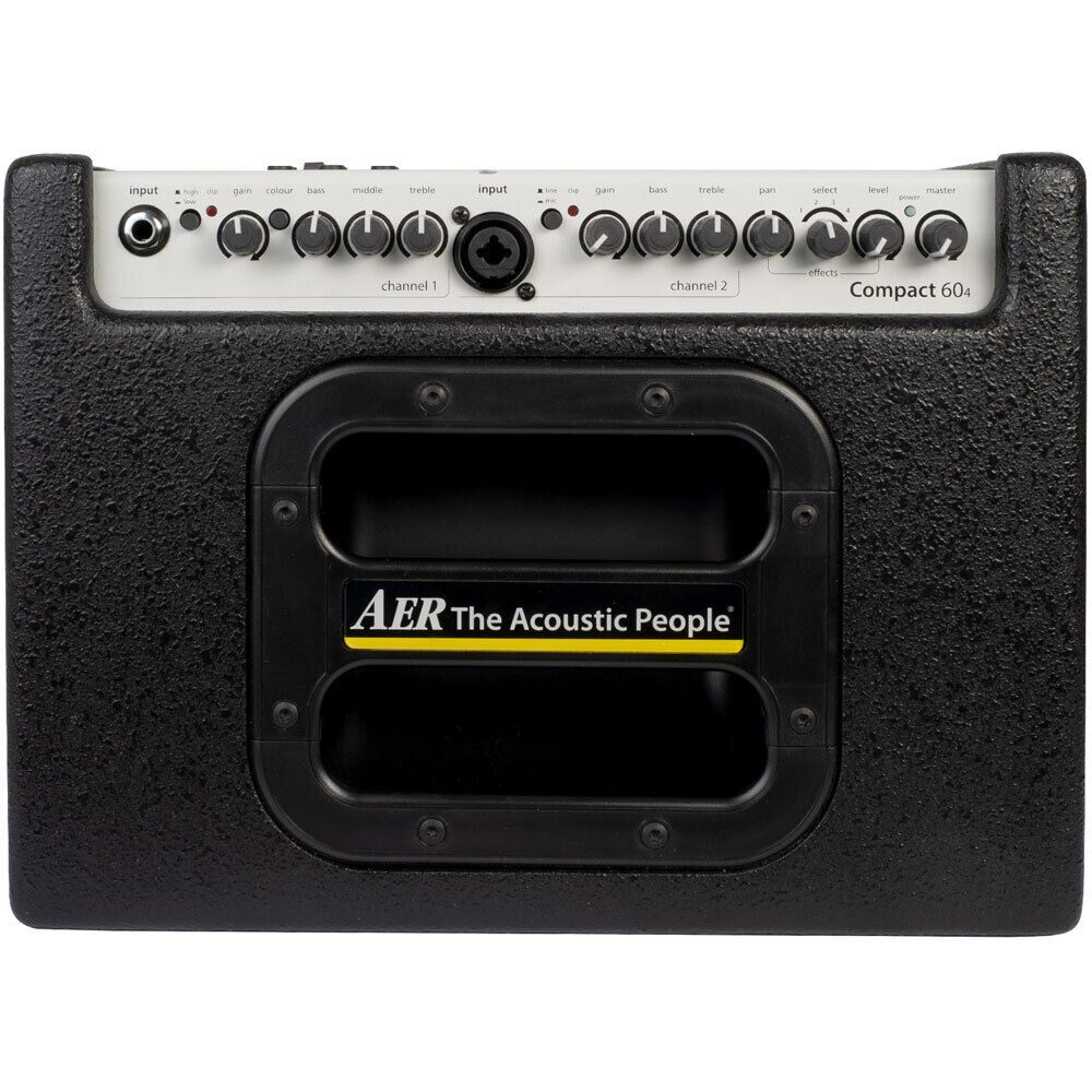 AER Compact 60/4 Acoustic Instrument Amplifier - 60 Watts, Dual Channels, 8" Speaker, Effects, Phantom Power, Lightweight, Padded Gigbag Included — view 3