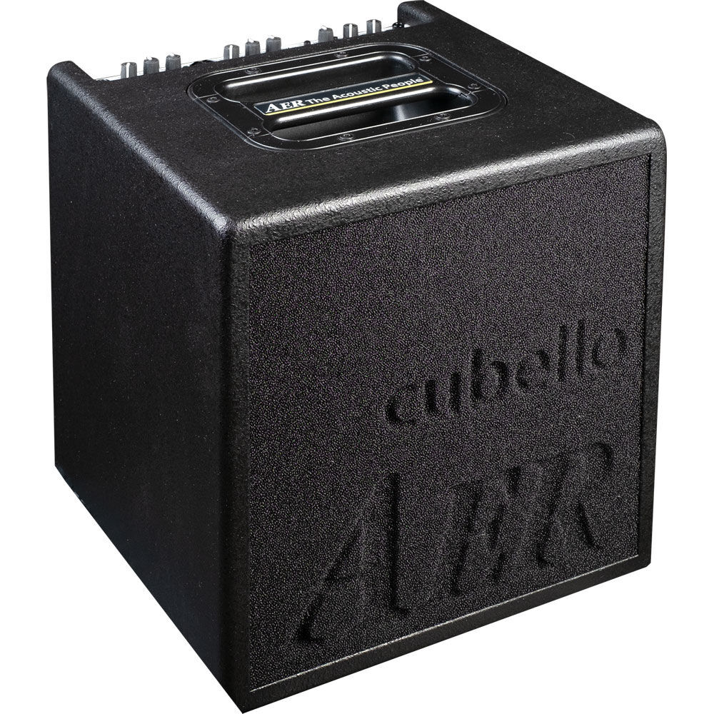 AER Cubello Acoustic Instrument Amplifier with Bluetooth, 80 Watts, Dual Channels, 8" Speaker, Reverb and Delay Effects, Lightweight
