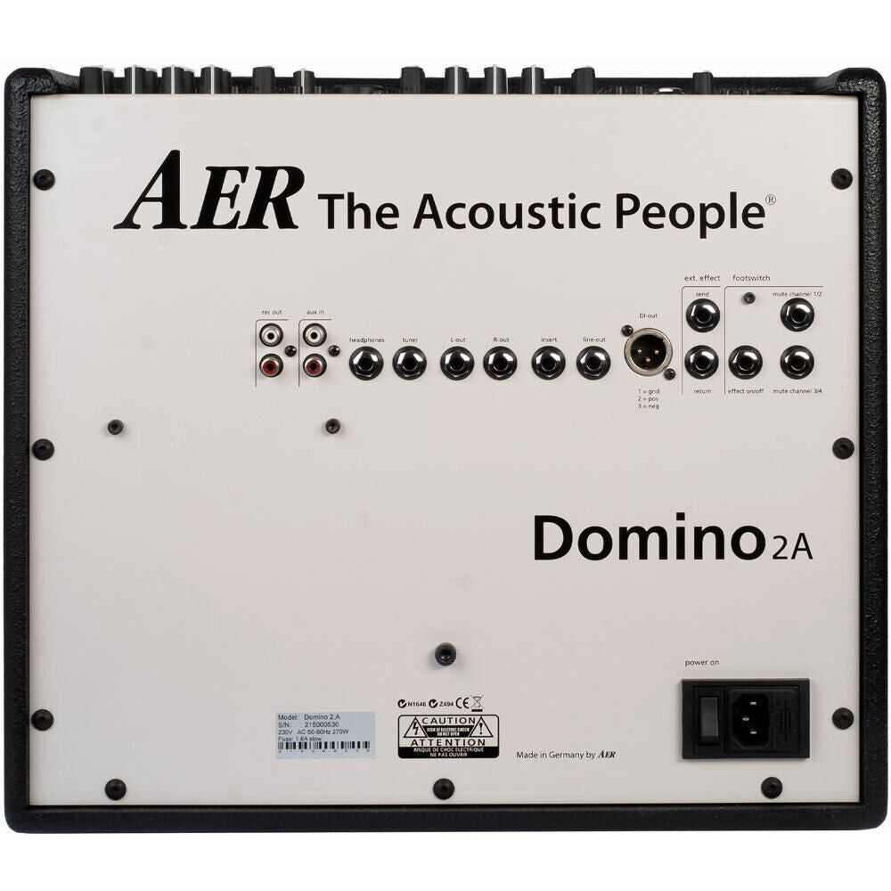 AER Domino 2A Acoustic Instrument Amplifier 2 x 60 Watt Multi-Channel with 16 Effects and 3 Band EQ for Bigger Stages — view 3