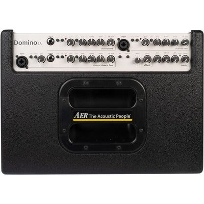 AER Domino 2A Acoustic Instrument Amplifier 2 x 60 Watt Multi-Channel with 16 Effects and 3 Band EQ for Bigger Stages — view 2