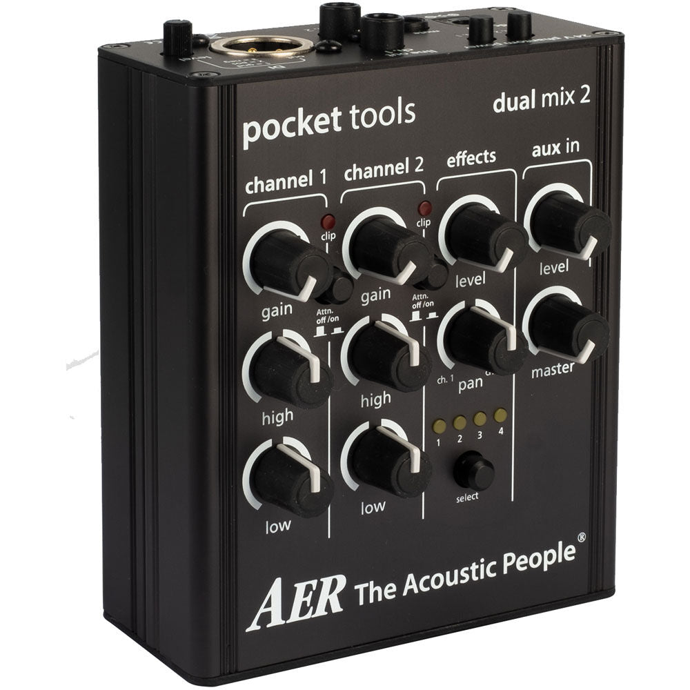 AER Dual Mix 2 Pocket Tool Two Channel Line/Mic Preamp with Effects