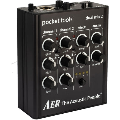 AER Dual Mix 2 Pocket Tool Two Channel Line/Mic Preamp with Effects