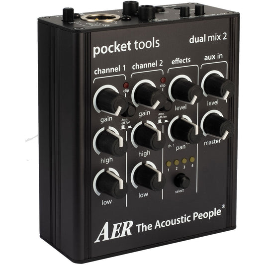 AER Dual Mix 2 Pocket Tool Two Channel Line/Mic Preamp with Effects