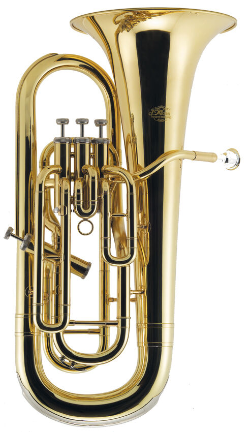 J.Michael EU1500 Euphonium Bb with Clear Lacquer Finish, 4 Pistons, 14.50mm Bore, 280mm Bell, Semi-Hard Case Included