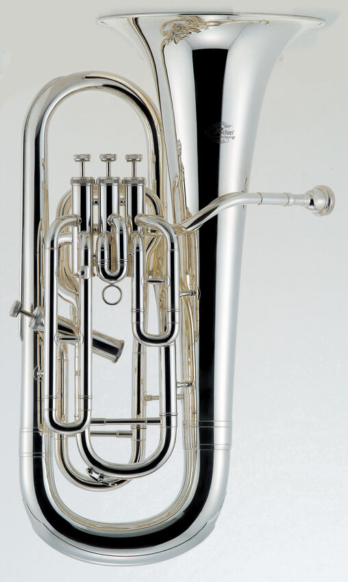 J.Michael EU1700 Bb Euphonium with Silver Plated Finish and Semi-Hard Carrying Case