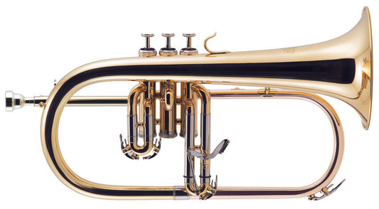 J.Michael FG500 Bb Flugel Horn with Clear Lacquer Finish and Semi-Hard Carrying Case