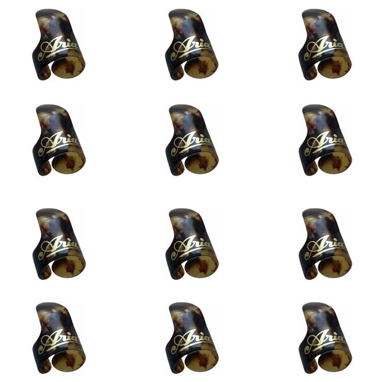 Aria Large Plastic Finger Picks - Shell Finish (12 Pack) — view 3