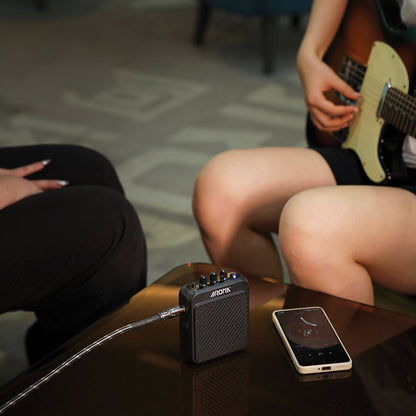 Aroma 3W Electric Guitar Belt-Clip Amplifier AG-03N, Bluetooth, 1.75" Speaker, 1300mAh Battery, USB-C, 5 Hours Playtime, Compact Design — view 8